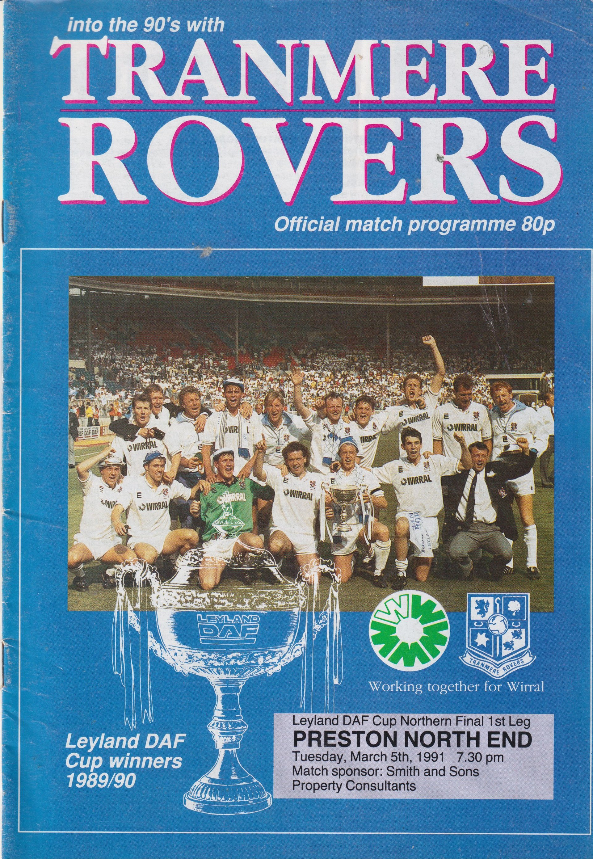 Tranmere Rovers v Preston North End match programme
